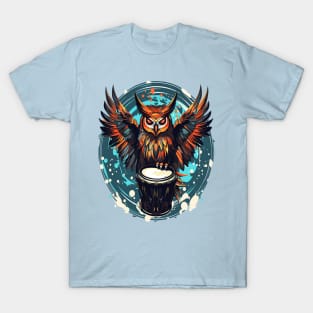 Owl And Drum T-Shirt